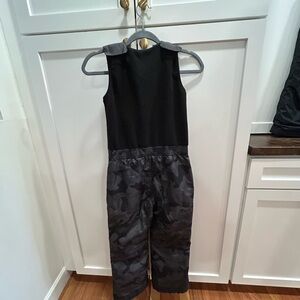 Black and Gray Camo Snow Bibs